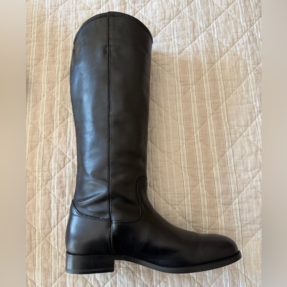 Frye Black Leather Winter Boots (Melissa Button) - Picture 3 of 4